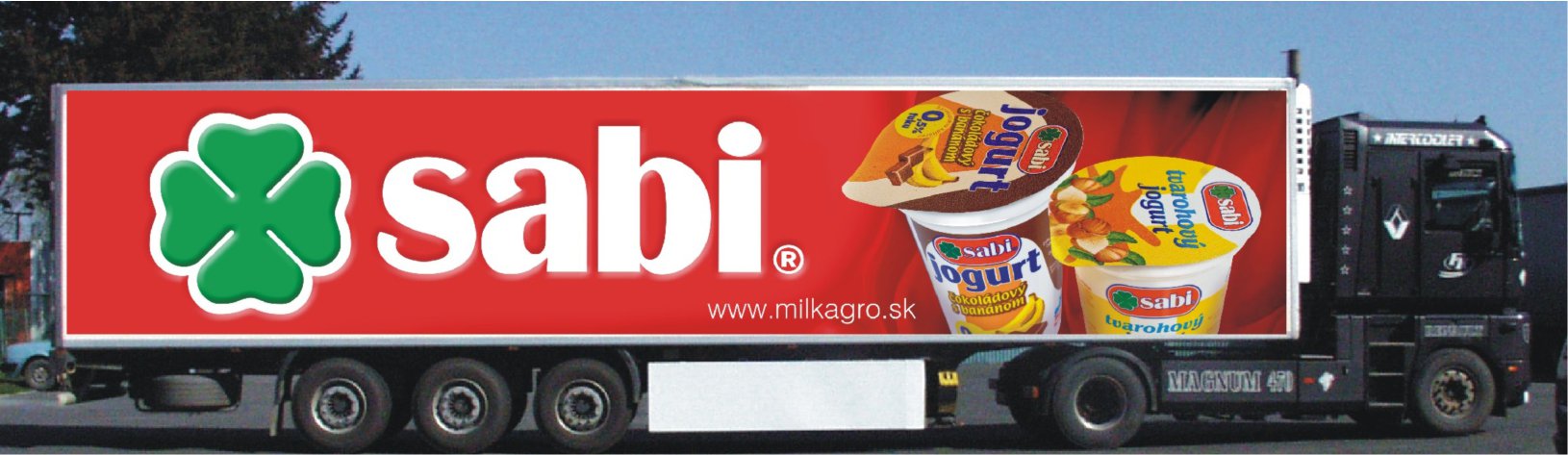 Skriňový chladiarenský kamión firmy Milk-Agro