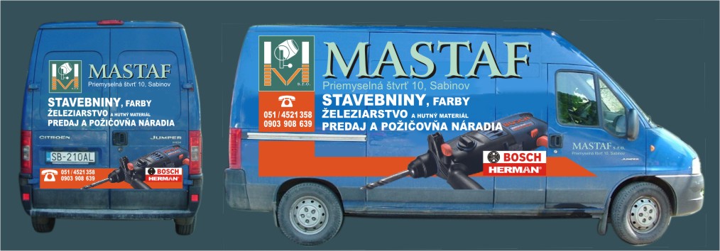 Dodávka firmy Mastaf